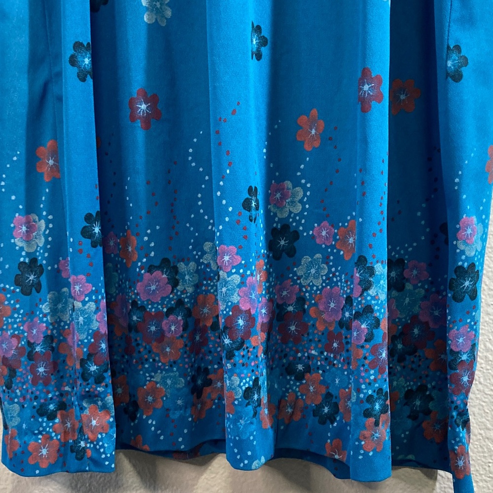 LORAC Blue Floral Long Sleeve Dress - Picture 6 of 7